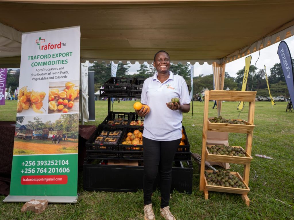 Traford Export Commodities stand at an agricultural trade show